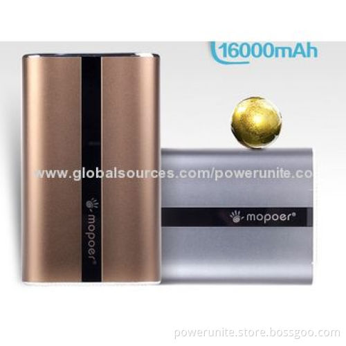 16,000mAh Power Bank for iPad/Laptop with 130*80*23mm Size